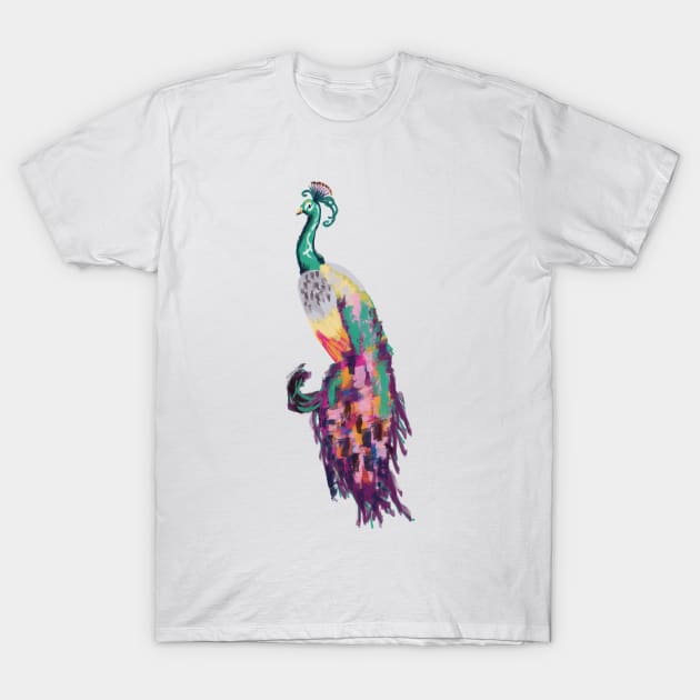 Peacock T-Shirt by HappyRandomArt